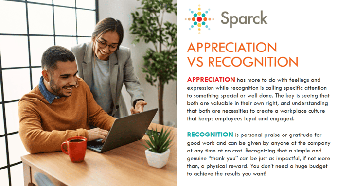 Appreciation vs. Recognition