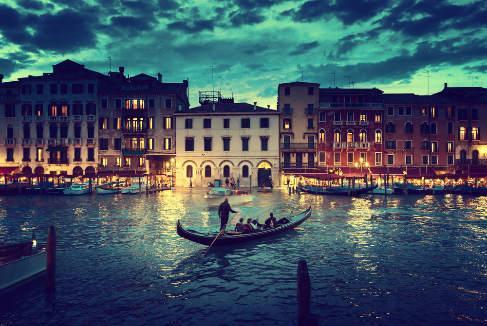 Grand Canal in sunset time, Venice, Italy